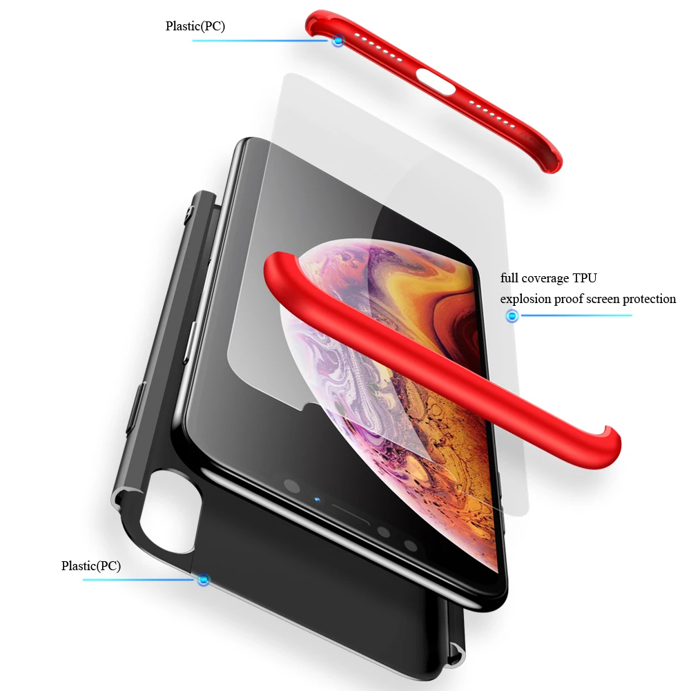 Защитные аксессуары для телефонов Apple iPhoneXs Max чехол Гибридный iPhone Xs 3 в 1 Xr XsMax |