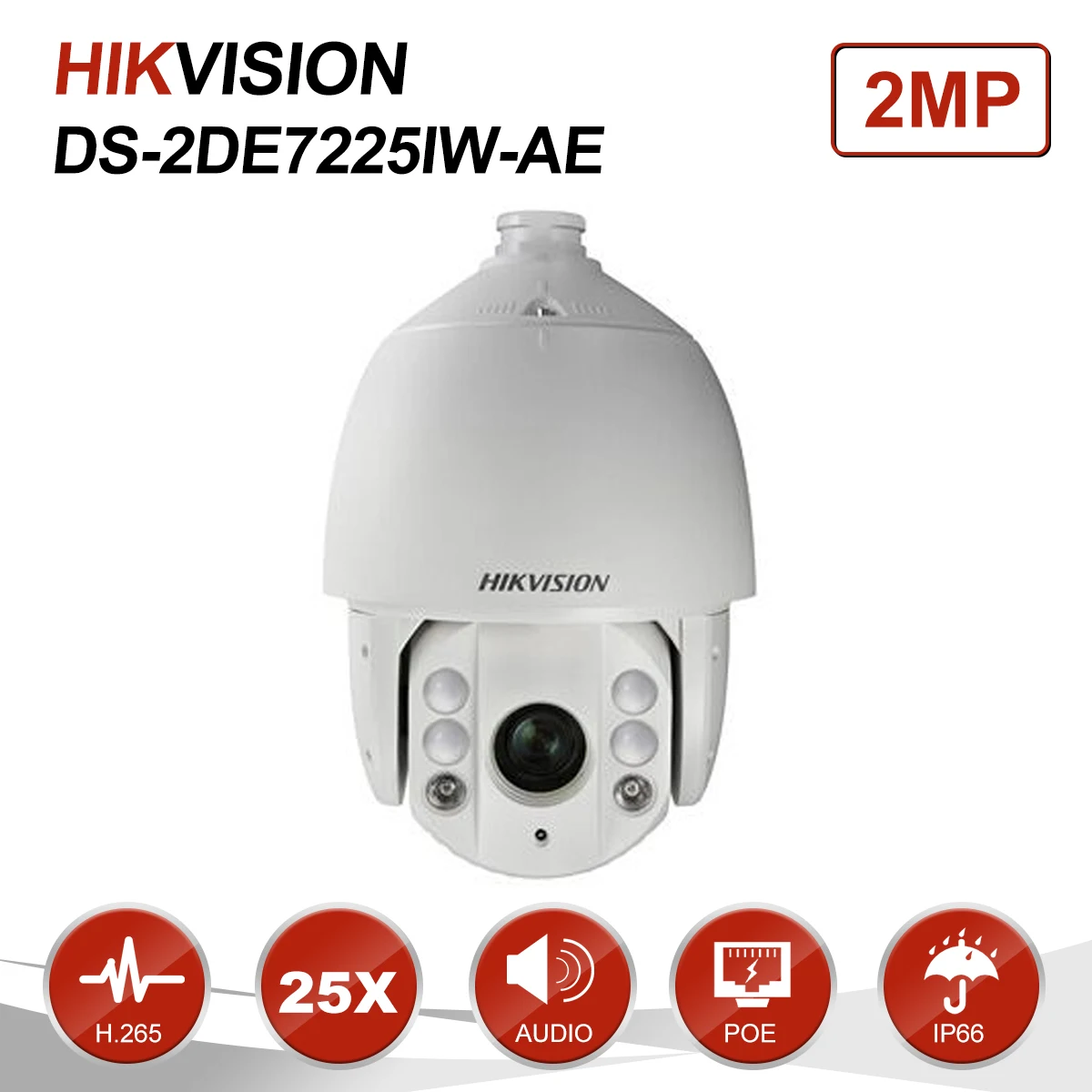 Hikvision 2MP 25x револьверная PTZ ip камера зум 4 8 120 мм аудио слот для sd карты PoE Onvif