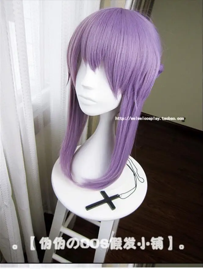 Парики для косплея аниме Owari no Seraph Of The End Shinoa Hiragi короткие фиолетовые плетеные