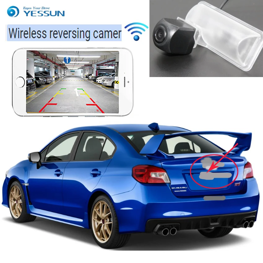 

YESSUN Автомобильная беспроводная камера заднего вида для Subaru WRX седан STi Wagon 2011 ~ 2015 Водонепроницаемая с ночным видением CCD HD