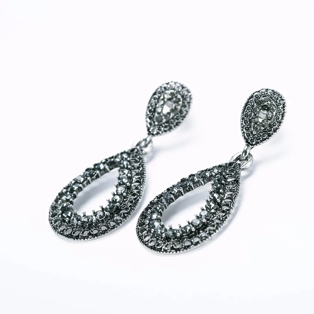 2017 Высокое качество Ретро барокко Стразы длинные висячие серьги для женщин и