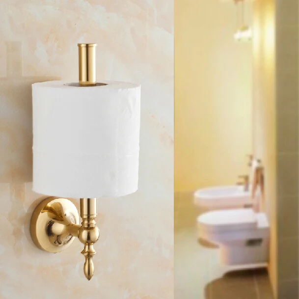 Настенный держатель для туалетной бумаги монтед Золотой полированный