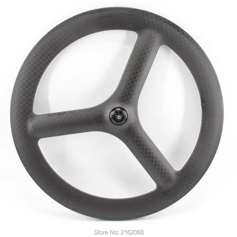 New 700C bicycle tubular rim matt 12K full carbon Tri-spoke wheels carbon bike 3 spoke wheelset Free shipping