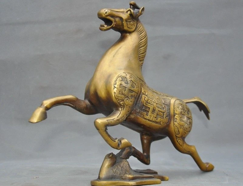 10 &quotКитай Бронзовый успех счастливый Зодиак животное лошадь конь война Лошадь