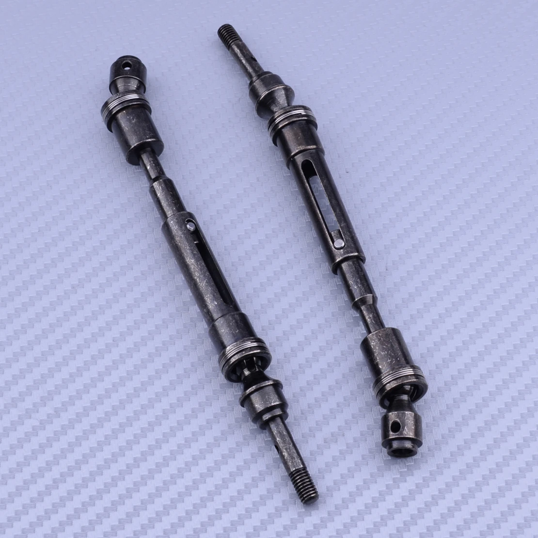 

LETAOSK 2pcs Rear Drive Stainless Steel Shaft Parts Fit for RC Traxxas 1/10 Slash 4x4 Car Truck SLA018