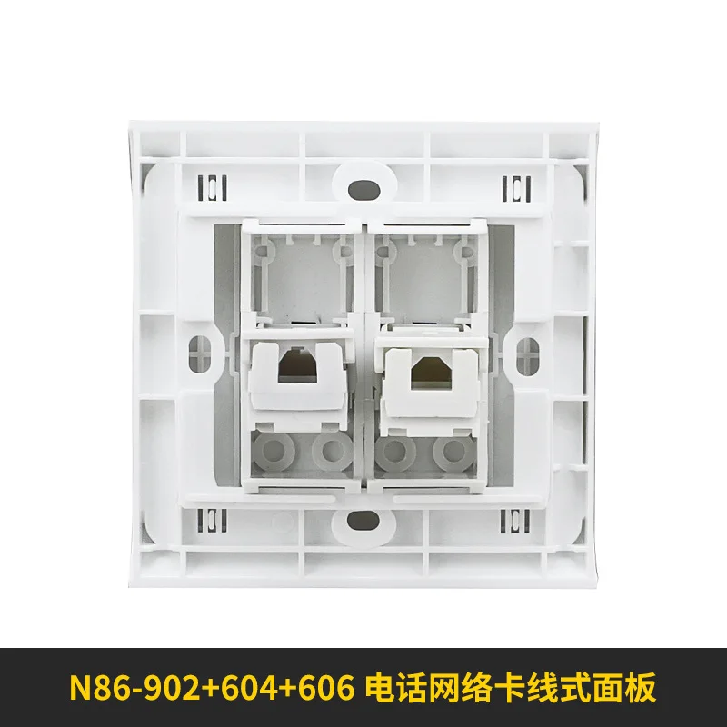 N86-902+604+606 dual-port telephone network panel RJ45 cable plus information socket | Обустройство дома