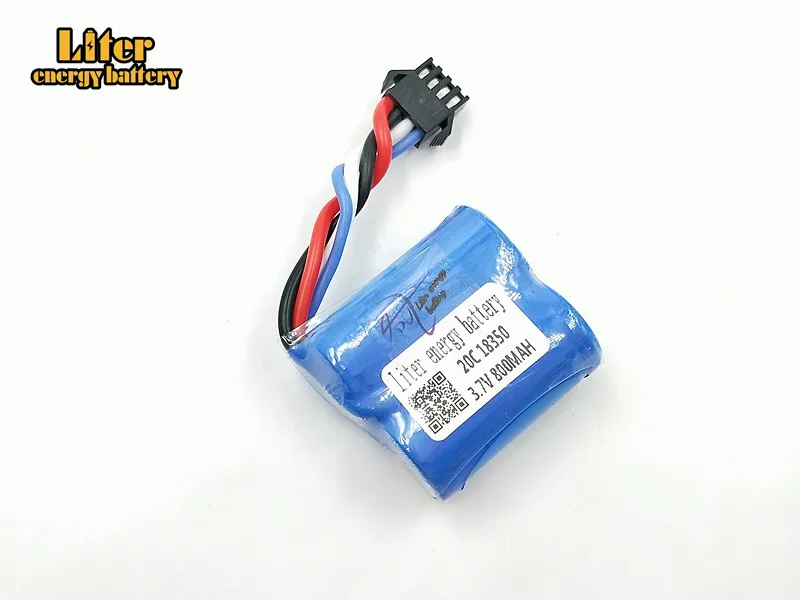 2 шт./лот 3 7 V 800mAh литий ионный аккумулятор для H100 Высокоскоростной RC лодка 18350 2s lipo