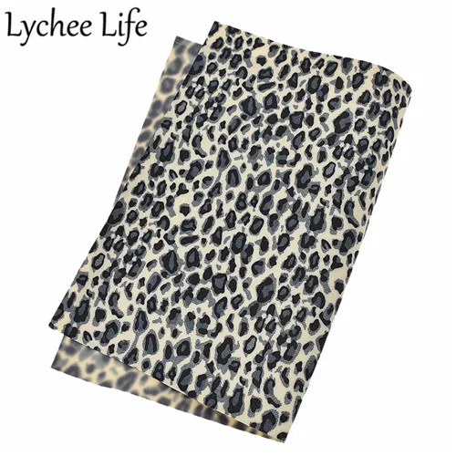5 Lychee Life леопардовая набивная кожаная ткань красочные 29x21 см ПВХ ткань DIY ручной работы швейная одежда аксессуары поставки - Цвет: 5