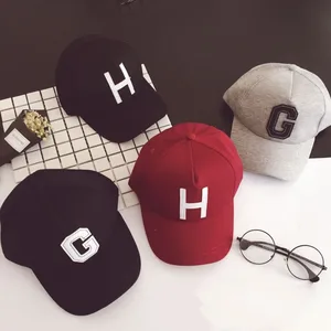 Бейсболка для мальчиков и девочек, милая Кепка с буквенным принтом для От 1 до 5 лет, лето-осень