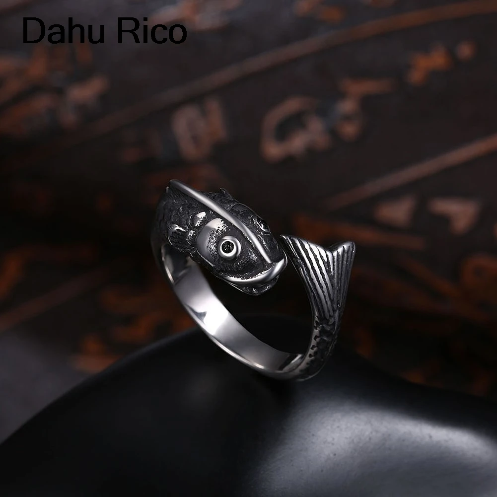 Карп Рыба alianca Кадо maitresse bague Свастика кольца мужчины Dahu Рико из нержавеющей стали