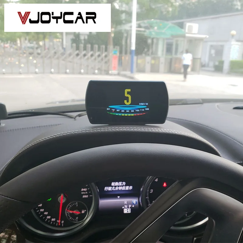 Vjoycar P12 OBD2 HUD Компьютер Автомобильный цифровой OBD вождения Спидометр Пробег