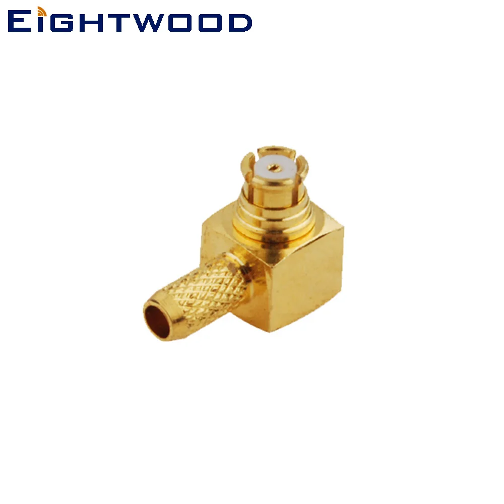 Eightwood 50 шт. SM P обжимной разъем Женский правый угол RF коаксиальный адаптер для LMR 100