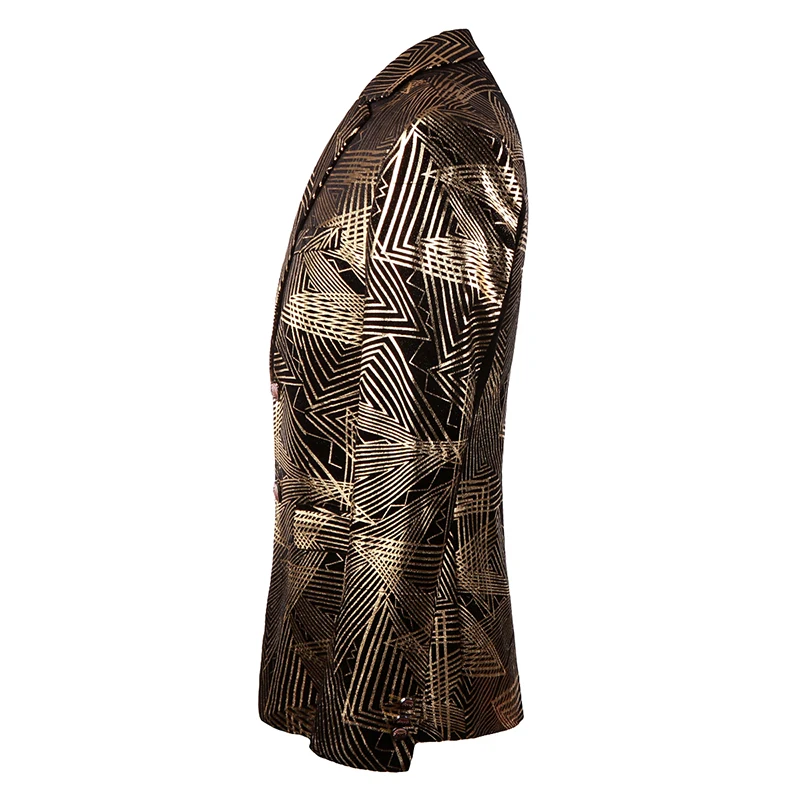 YUNCLOS Мужской Блейзер тонкий свадебный костюм с горячей штамповкой куртки для