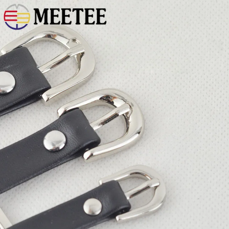 Комплект из 4 предметов Meetee Сумки из натуральной кожи обувь ремень металлический штырь пряжки 11/15/20 мм кольцо ползунок веб-регулятор LeatherCraft ремонт AccessoryF3-25