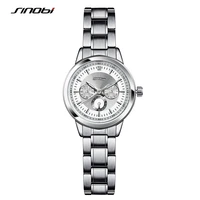 sinobi luxury watches women brand silver bracelet watches ladies quartz wristwatch stainless steel relogio feminino 2019 9285