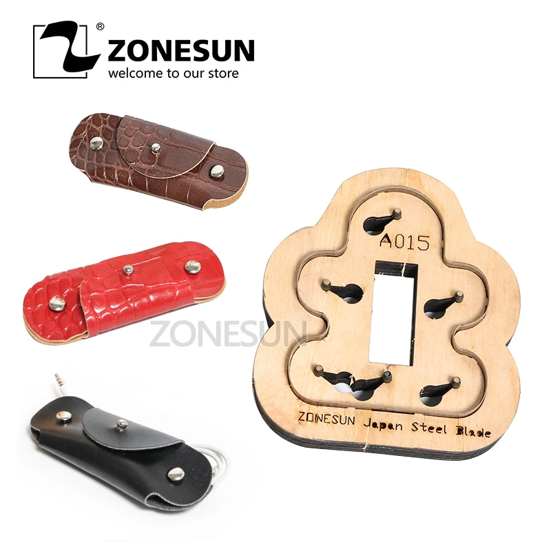 ZONESUN A105 кожаный штампованный брелок для ключей ручной работы кольцо чехол