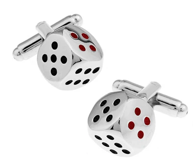 8 Мужские запонки Gamble серии КАЗИНО РУЛЕТКА кости, покер Jeton дизайн модные запонки оптом и в розницу - Окраска металла: 8