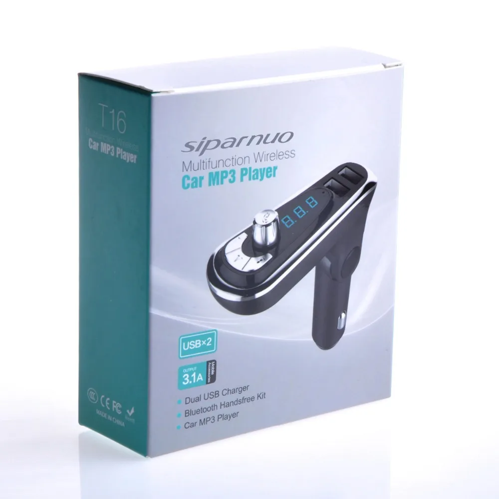 Siparnuo фм модулятор12 24 В автомобильный fm трансмиттер Bluetooth передатчик MP3 Silver FM
