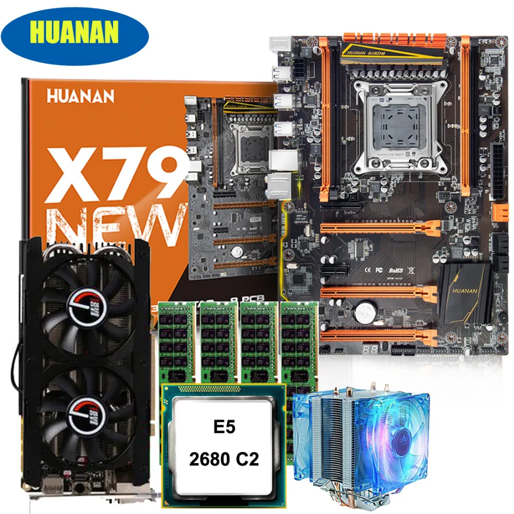 Персонализированный ПК в сборе новый HUANAN ZHI deluxe X79 материнская плата ЦП Xeon E5 2680 C2