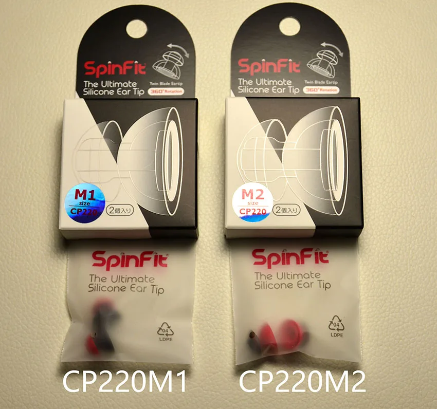 1 пара (2 шт.) запатентованные силиконовые наушники SpinFit CP220 CP230 CP240 с поворотом на 360