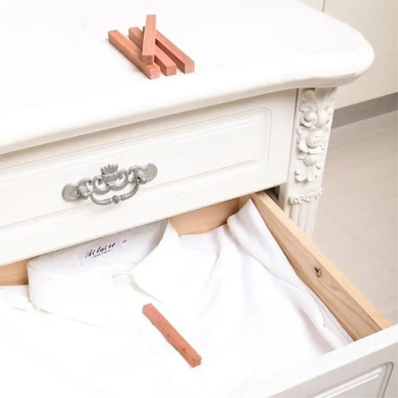 5Pc Wardrobe Clothes Drawer Mildew Camphor Bug Repellent Natural Cedar Wood Anti-moisture Moth Wardrobe Camphor Pest Control