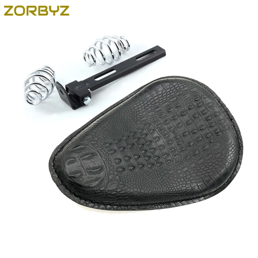 ZORBYZ мотоциклетная черная/коричневая крокодиловая искусственная кожа соло