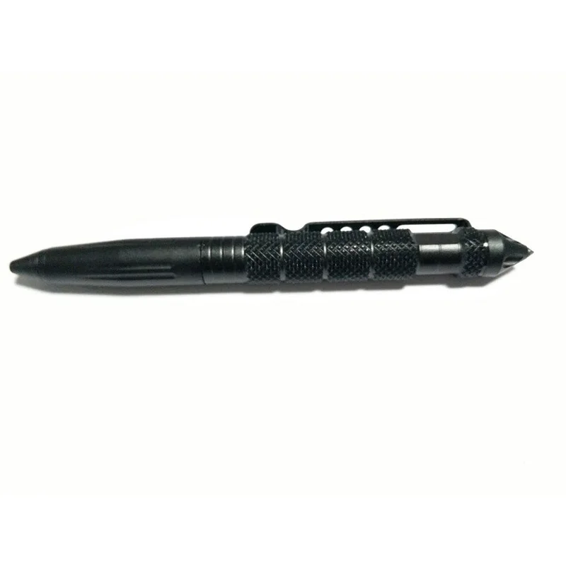 Beli 10 Pcs/lot Metal Ballpoint Pen Paduan Aluminium Penerbangan Anti-Slip Pena Taktis Pertahanan Multi-Fungsional Alat Pena Outdoor