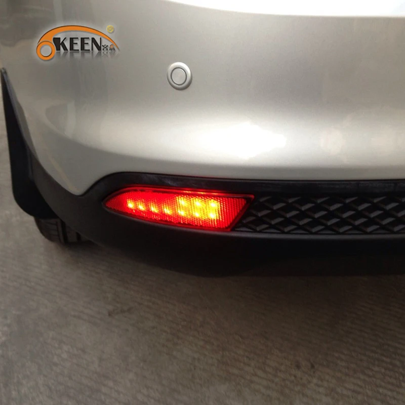 

High Qaulity 2Pc LED Rear Bumper Reflector for Ford Focus 3 Hatchback 2012 2011 2013 2014 Light Warning Tail Brake Lamp