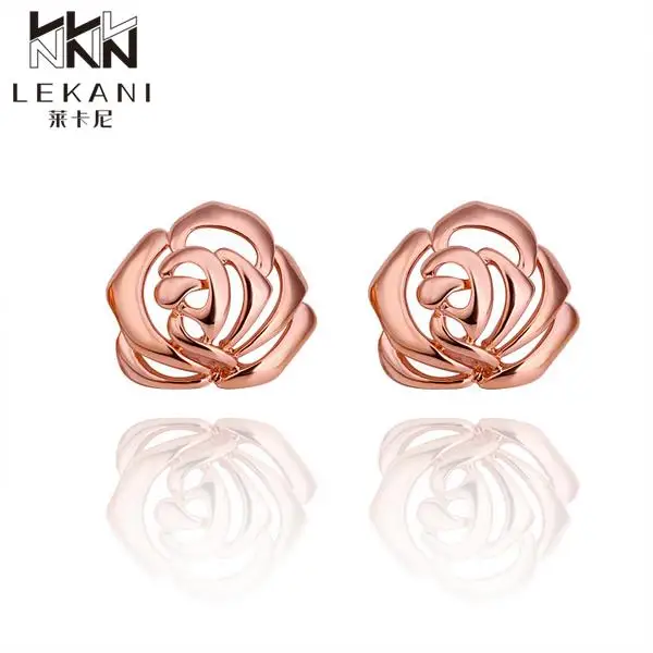 Flower Shaped Earrings For Women 18K Rose Gold Plated New Fashion Fine Jewelry Brinco | Украшения и аксессуары