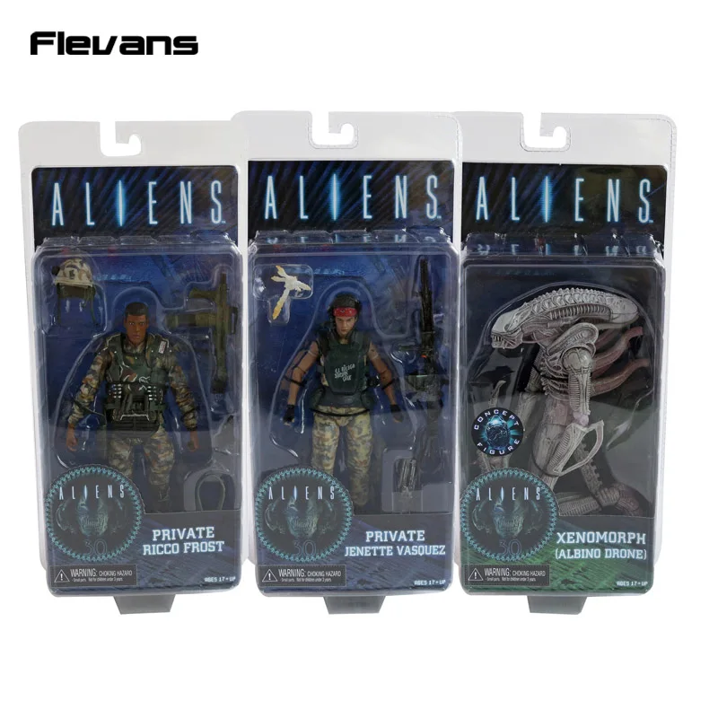 Инопланетянин NECA Series 9 Xenomorph Albino Drone частный Рикко Фрост Дженетт Васкес ПВХ