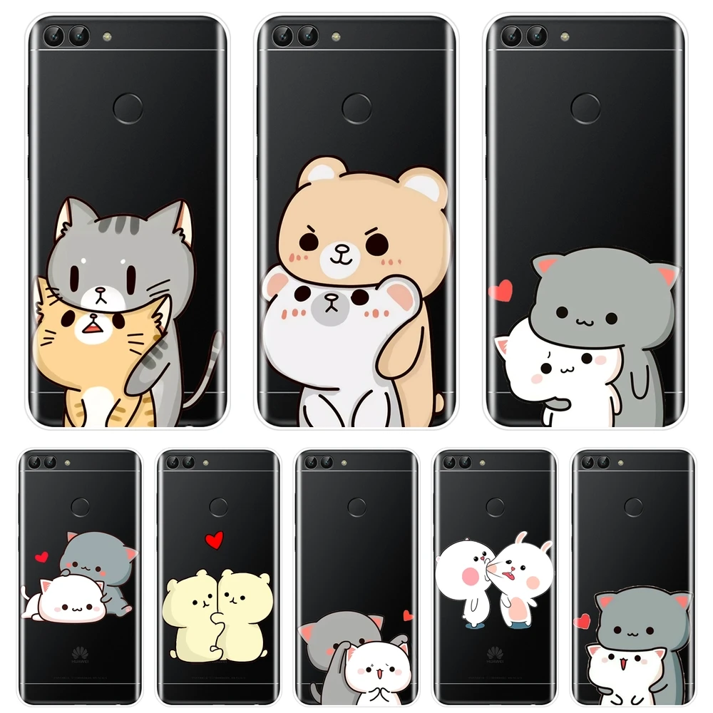 Чехол с милым котом для телефона Huawei P20 Lite Pro P9 P10 Plus P Smart мягкий силиконовый чехол