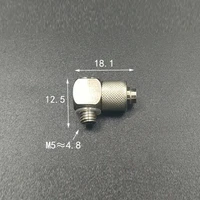 m5x0 8mm to quick fit 4mm6mm hose nickel plated brass pneumatic air fitting elbow connector