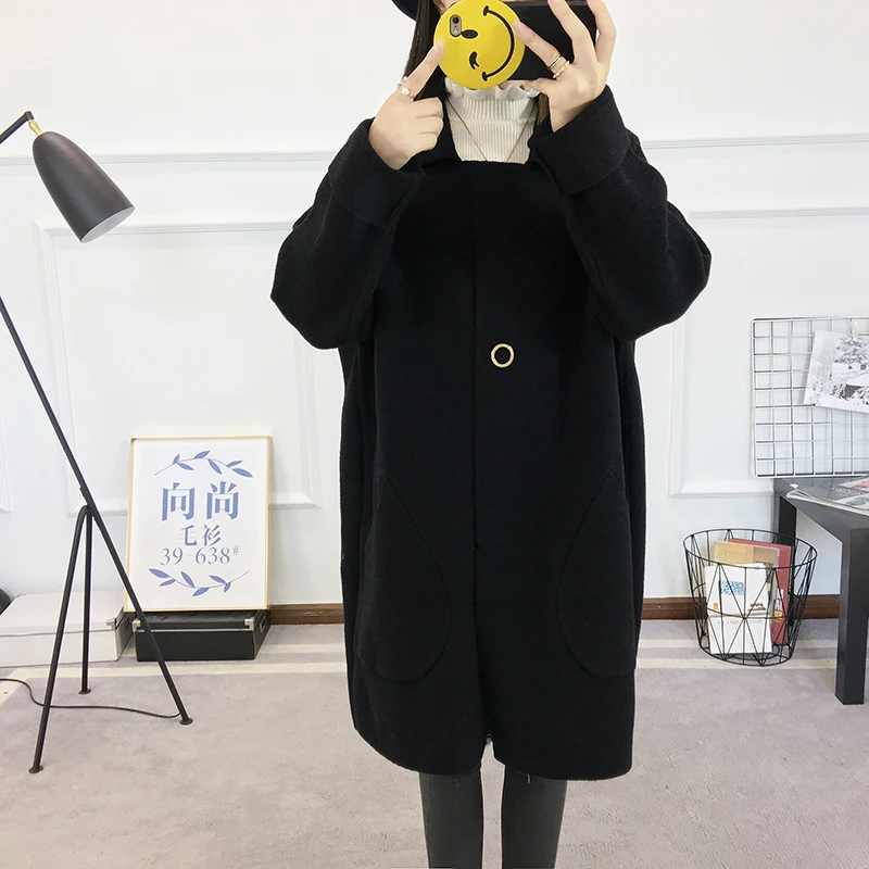 2021новый осенне-зимний Кардиган женский шерстяной длинный толстый теплый