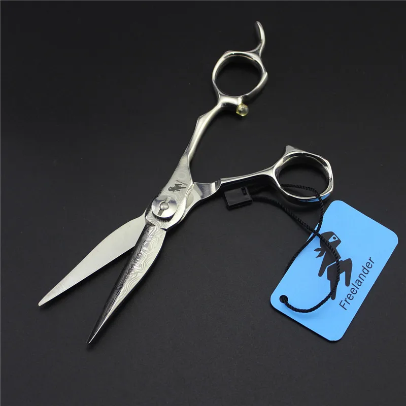 

Freelander 6.0 inch Damascus Big Knife Printing Haircut Scissors Barber Razor Blade Hairdressing Scissors Hairdresser Coiffeur