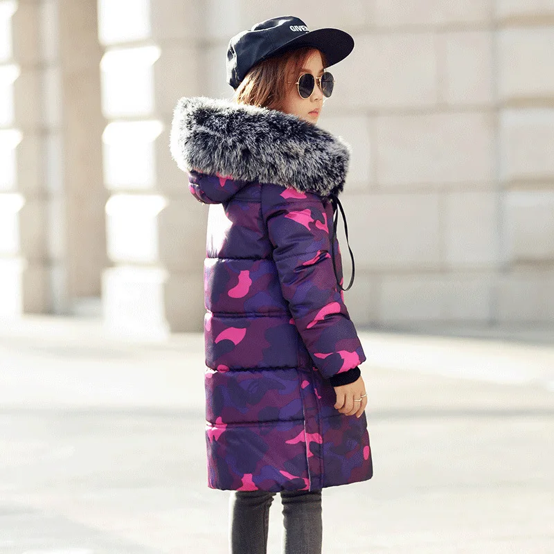 От 3 до 8 лет зимнее пальто для девочек длинные теплые детские с длинными рукавами