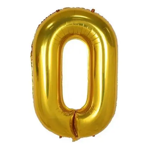10 шт./компл. 40 дюймов фольги Воздушные шары розовое золото номер цепи ссылка для взрослых Декор ко дню рождения шарики Свадебные украшения вечерние фоны - Цвет: Золотой