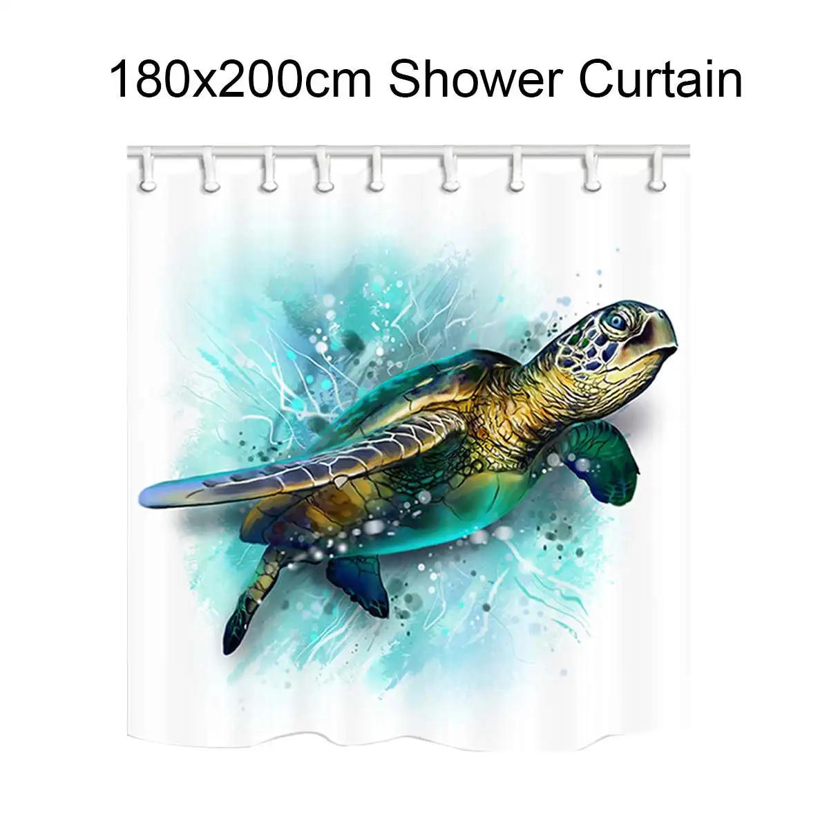 Shower Curtain Полиэфирная занавеска для душа, водонепроницаемая морская черепаха, домашний декор, аксессуары для ванной комнаты, пьедестал, напольные коврики для туалета, покрытие для ванной, напольный коврик - Цвет: Shower Curtain
