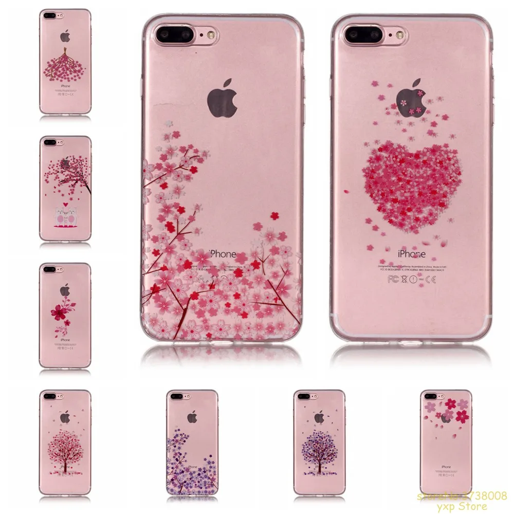 Мягкий силиконовый чехол для телефона из ТПУ с цветком простой стиль Apple iPhone 7 8 PLUS