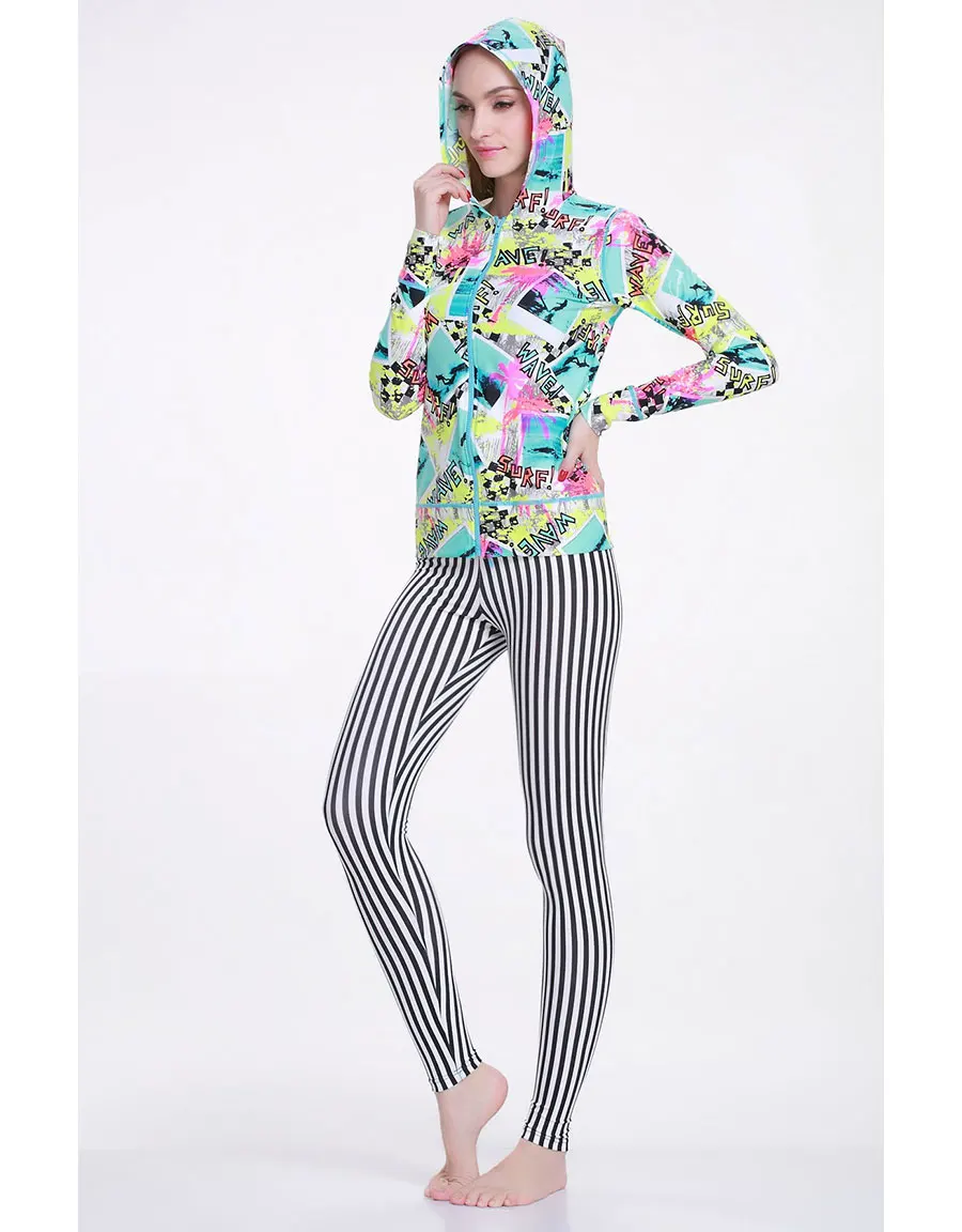 Бег плавание трубка лайкра 2017 женские спортивные колготки для йоги Рашгард