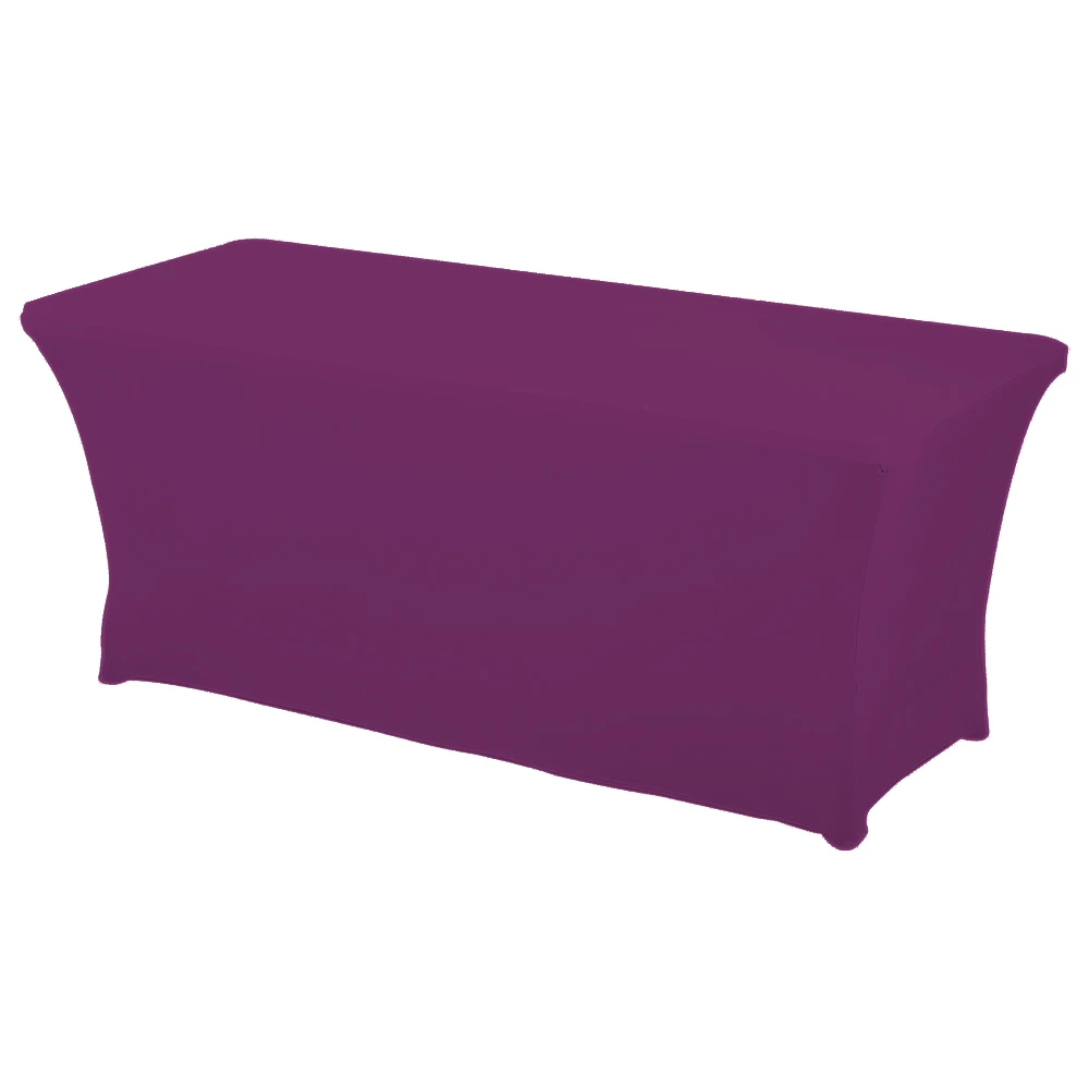 Purple Прямоугольные скатерти, растягивающиеся скатерти из спандекса для свадьбы, отеля, дома, события, вечерние украшения, HAORUI, 1 шт - Цвет: Purple