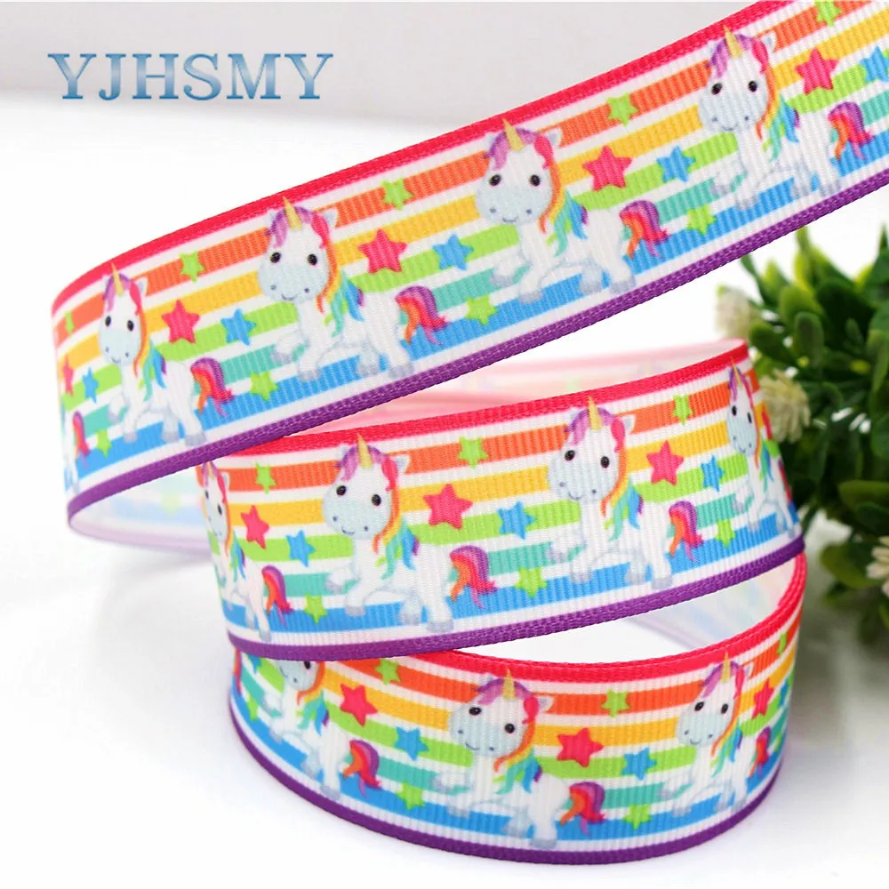 YJHSMY H 17522 864 10 ярдов 25 мм мультфильм термопечать grosgrain Свадьба DIY аксессуары