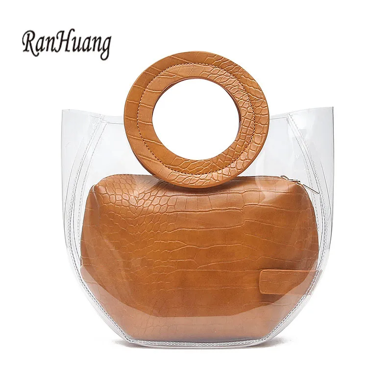 RanHuang Для женщин композитный сумки прозрачный Сумки 2019 женские Модные летние