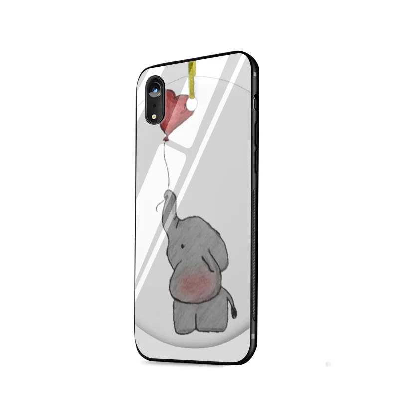Чехол для iPhone 6 из закаленного стекла Desxz Elephant3 S 7 8 Plus X XS Max XR 5 5S SE |