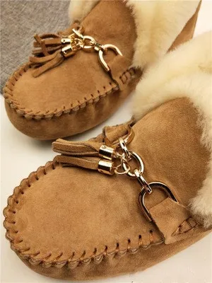 maroon JAYX/женские ботинки из натуральной шерсти с бантом; женские зимние ботинки из натуральной овечьей кожи; Повседневная зимняя обувь; женские кожаные зимние ботинки - Цвет: maroon
