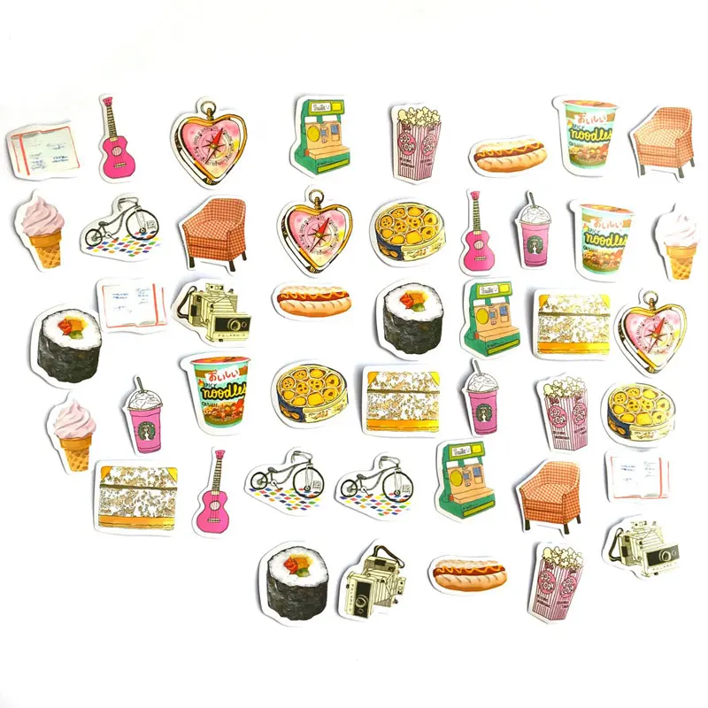 45 шт./компл. милые наклейки для еды ежедневник декоративные скрапбукинга сделай