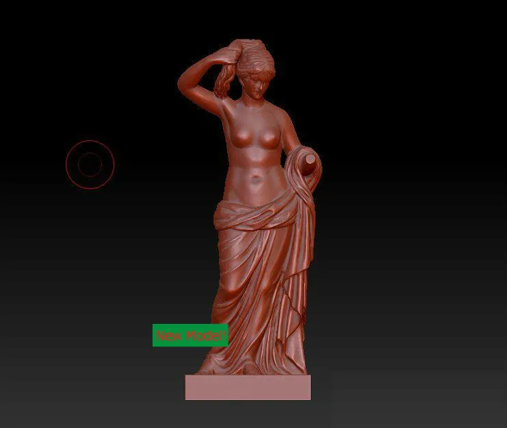 

3D модель stl формат для ЧПУ машины длинные волосы женщины