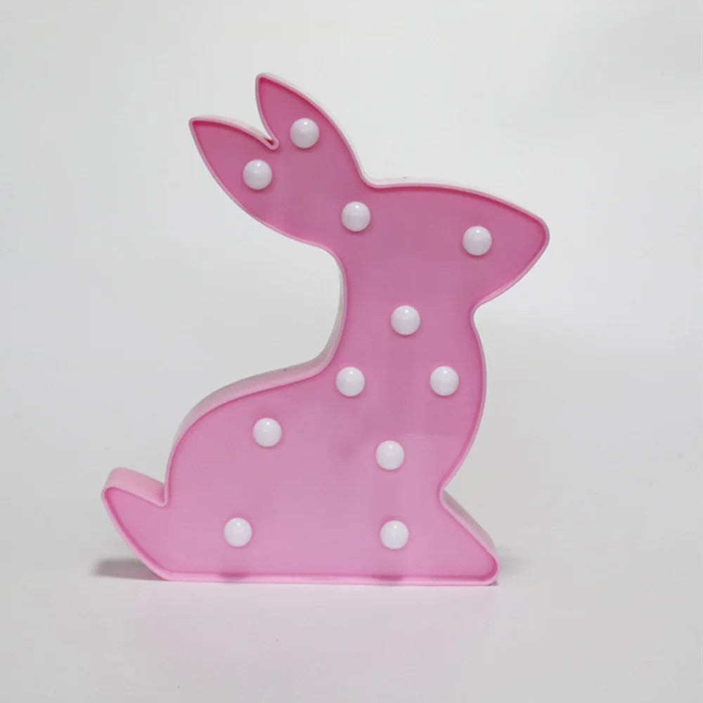 Милый кролик 3D светодиодный ночник детский с животными настенный светильник s