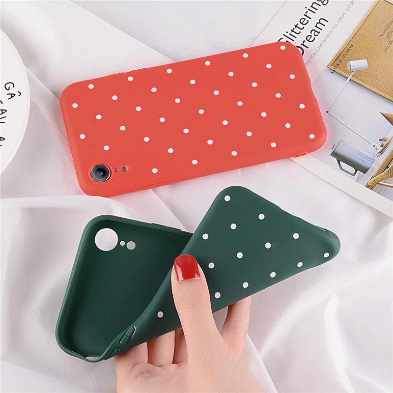 Lovebay чехол для iPhone X XR XS Max 5 5s SE 6 S 7 8 Plus модный милый мультяшный волнистый горошек