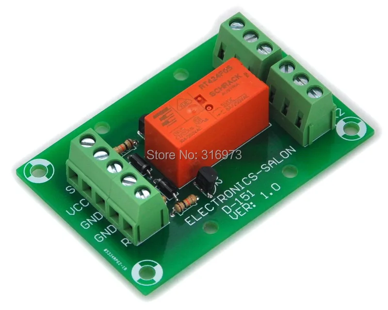 Bistable/фиксация DPDT 8 Amp модуль реле мощности DC5V катушка RT424F05 | Электронные