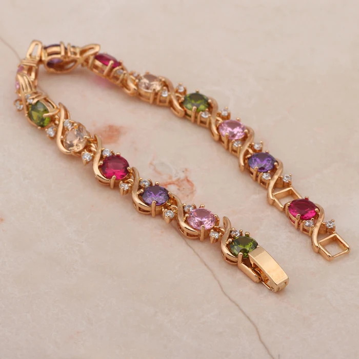 Браслет roilason с кристаллами ААА циркония лучший подарок на Рождество блестящий